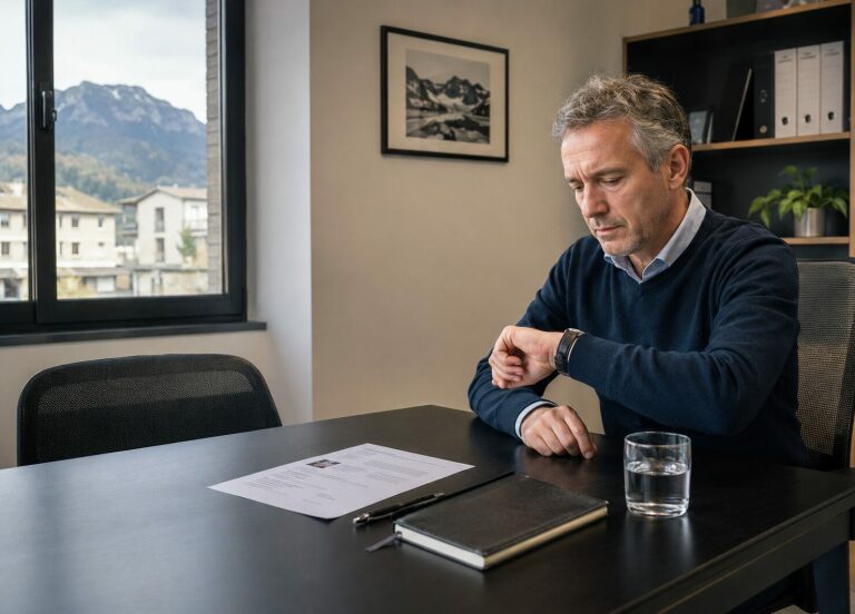 attesa di un candidato a un colloquio di lavoro
